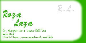 roza laza business card